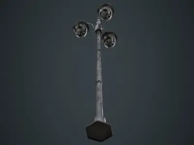 Street Light 3B Low-poly 3D model