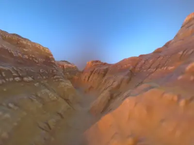 PBR Cinematic Canyon Landscape - Canyonized Low-poly 3D model