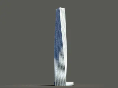 Cayan tower - Dubai marina 3D model