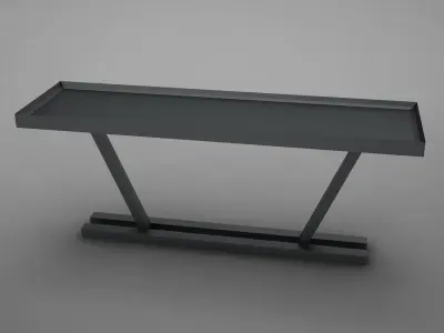 Modern Dining Room Buffet Table 04 Low-poly 3D model