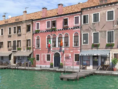 Venice house in 3D model
