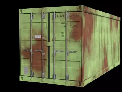 LowPoly Shipping Containers Low-poly 3D model