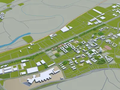 Toledo Spain 25km Low-poly 3D model