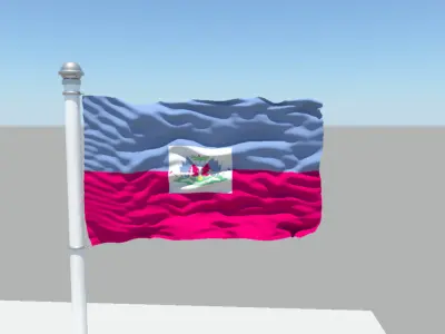 Haiti flag 3D model