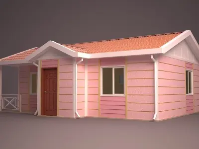 HOME house with roof 3D model