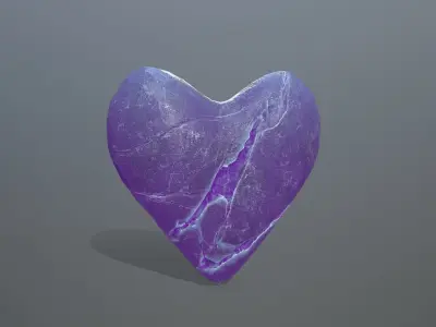 Broken Heart 13 Low-poly 3D model