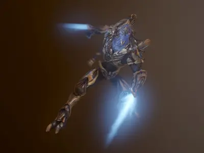 Zealot and Protoss Platform 3D model