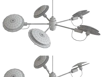 Laskasas MILES  Pendant lamp low poly 3d model Low-poly 3D model