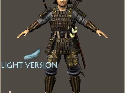 Samurai Hero Light Version Low-poly 3D model