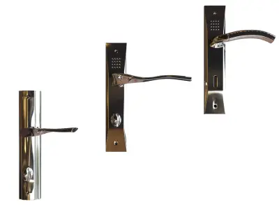 metalic door hanldels 3D model