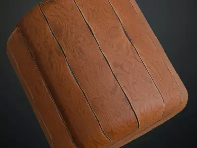 Rustic Stylized Curved Wood Planks PBR Seamless Texture