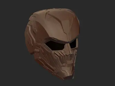 HI-TECH SCI-FI ORACLE HELMET PRINTABLE VERSION STL 3D print model