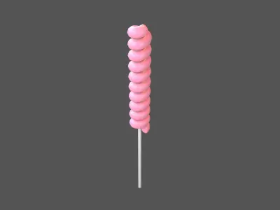 Twist Lollipop v1 003 Low-poly 3D model