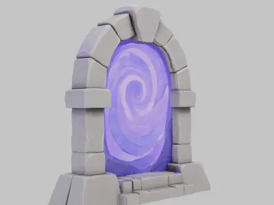 Mystical Magic Portal Low-poly 3D model