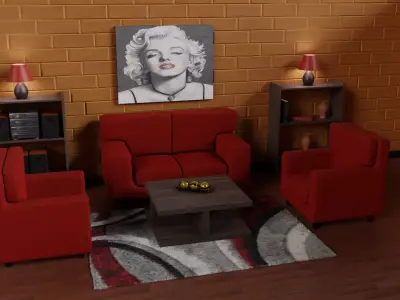 Living-livingrom 3D model