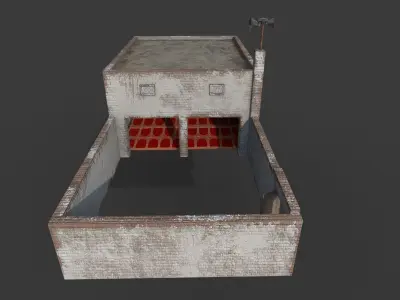 Village Mosque Low-poly 3D model