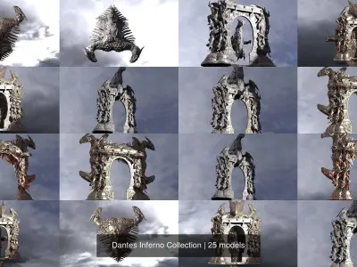 Dantes Inferno Collection 3D Model Pack