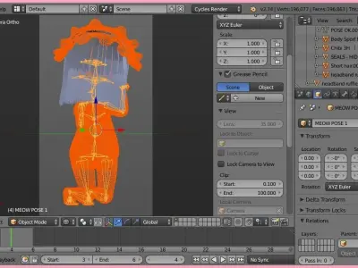 Aiko Chibi Girl Doll 3D model
