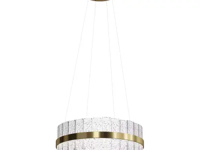 Textured Glass Chandelier 3D model