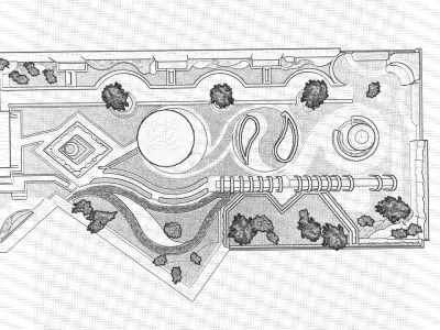 public park-Private Park Landscape 3D model