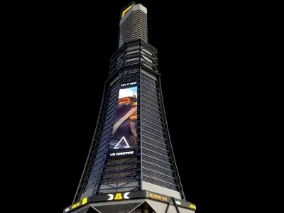 Modern Buildings city kit Low-poly 3D model