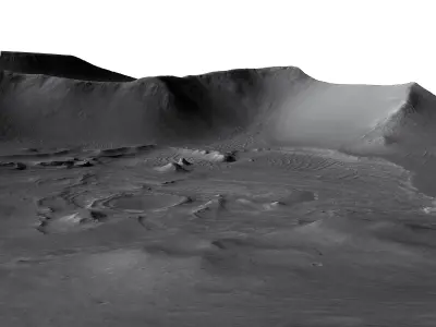 MARS VR - Light-toned Layers West of Juventae Chasma 3D model