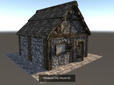Medieval City Buildings Collection 3D Model Pack