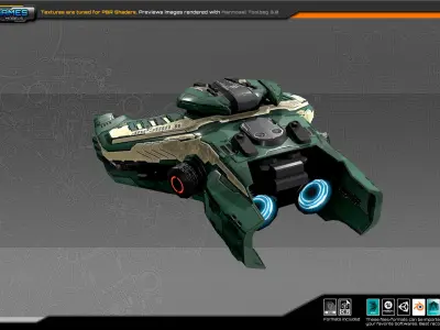 SF Bomber CR3 Low-poly 3D model