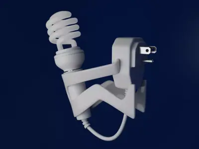 Bombillo Ecologico Eco friendly ligth bulb 3D model