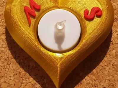 Heart Candle Holder 3D print model