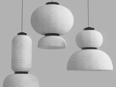 Formakami japanese paper pendant lamp 3D model