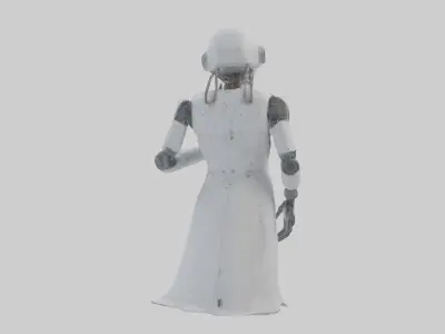 Robot version of a scientist model 2 PCS SET 3D model