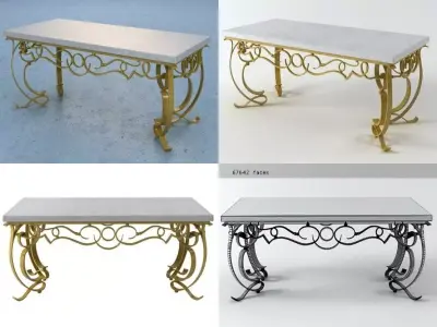 Gilt Iron Cocktail Table 3D model