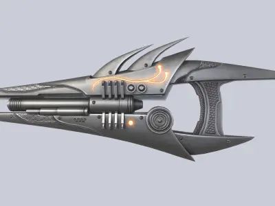 Alien blaster collection 3D Model Pack