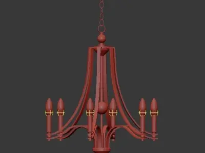 EVINGTON chandelier with four lights 3D model