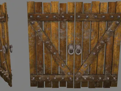 Medieval Door  Low-poly 3D model