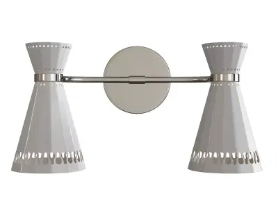 Havana Double Arm Wall Sconce Low-poly 3D model