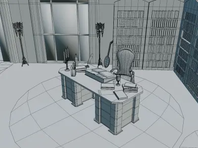 Castle interior Low-poly 3D model purchase