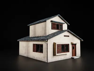 JAPANESE BUILDING 006 Low-poly 3D model