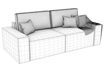 Modern 3 Seater Sofa 3D model purchase