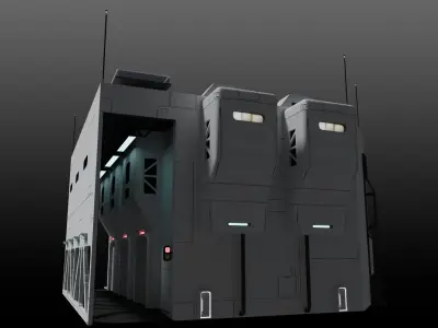 Sci-fi warehouse 3D model