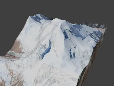 Dhaulagiri Mountain Low-poly 3D model