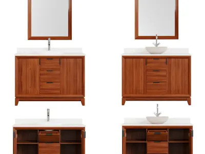 Talyn 48 Mahogany countertop sink 3D model