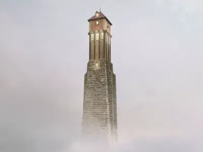 Medieval DRAGON Tower 01 Low-poly 3D model