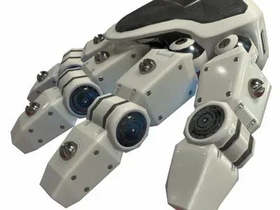 Robot Hand Low Poly PBR Low-poly 3D model