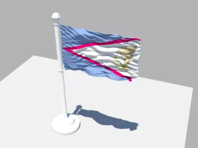 American Samoa Flag 3D model