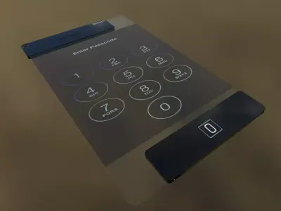 Sci-fi Clear Phone Low-poly 3D model