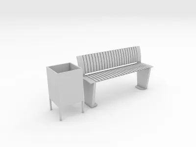 Bench Park 48 3D model
