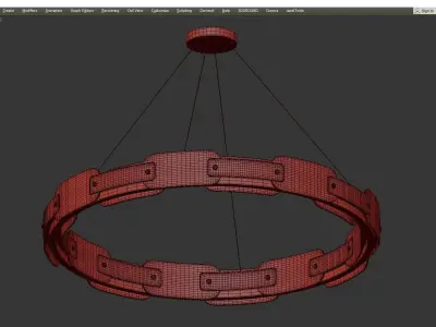 Fuze Chandelier Low-poly 3D model