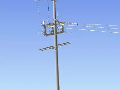 POSTE ELETRICO 3D model